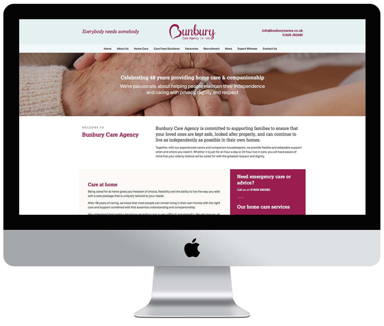 Bunbury Care Agency website